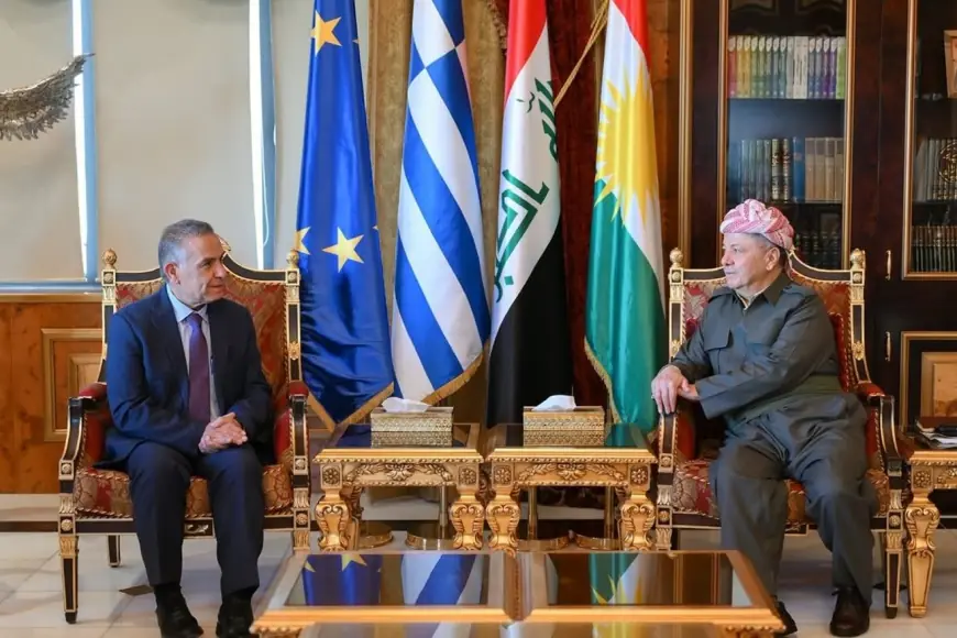 Başkan Barzani, Yunanistan’ın Irak Büyükelçisini kabul etti