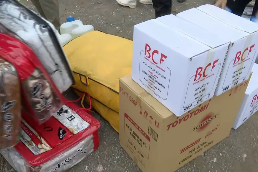 Barzani Yardım Vakfı'ndan Çemçemal'daki selzedelere yardım