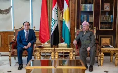 Başkan Barzani, Çin Komünist Partisi’nden bir heyeti kabul etti
