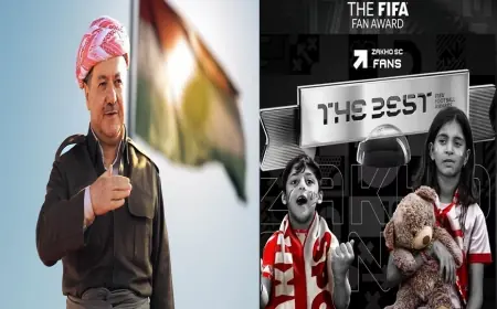Başkan Barzani’den FIFA ödülü alan Zaho taraftarına tebrik mesajı