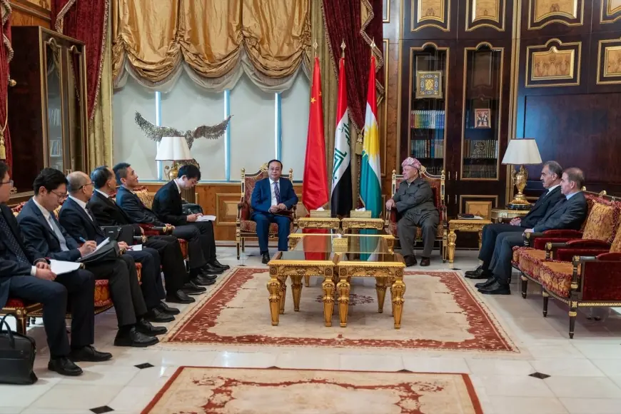 Serok Barzanî bi şandeyeke Partiya Komunîst a Çînê re civiya