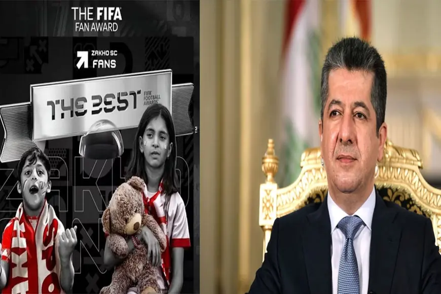 Mesrur Barzani’den FIFA ödülü alan Zaho taraftarına tebrik