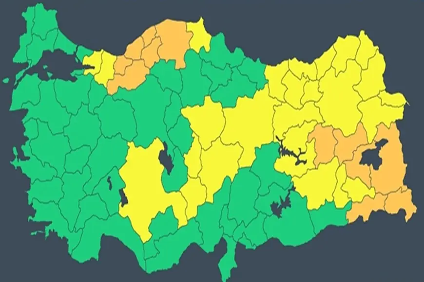 12’si turuncu 38 il için uyarı!