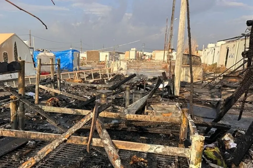 Duhok’taki Şarya Kampı’nda yangın