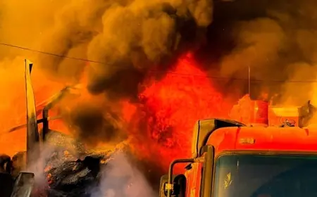 Erbil'de bir cips fabrikasında yangın