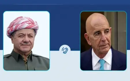 Serok Barzanî û Tom Barrack rewşa Helebê gotûbêj kirin