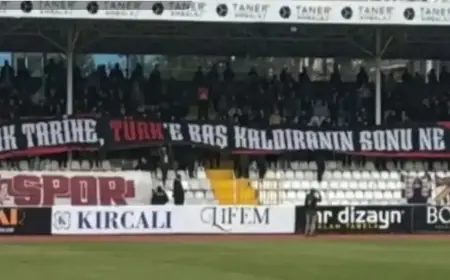 Batman-İnegölspor Maçında Tribünlerden Irkçı Pankart