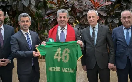 Başbakan Mesrur Barzani, Amedspor heyetini kabul etti