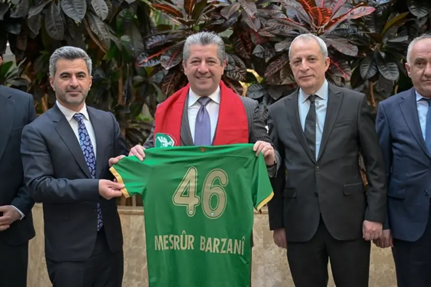 Başbakan Mesrur Barzani, Amedspor heyetini kabul etti