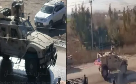 ABD askeri konvoyu Deyr Hafir yakınlarında görüntülendi