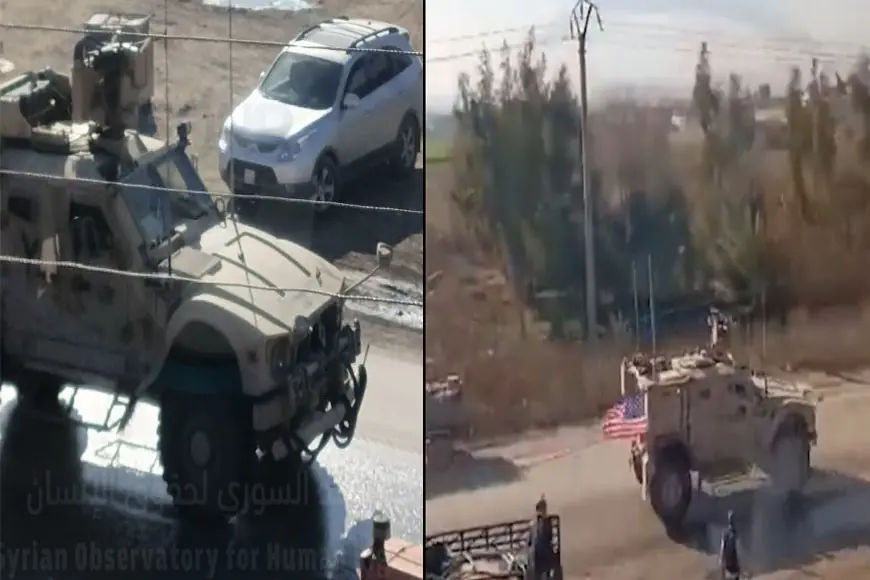 ABD askeri konvoyu Deyr Hafir yakınlarında görüntülendi