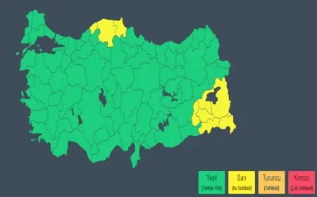 Meteoroloji'den 9 il için sarı kodlu uyarı