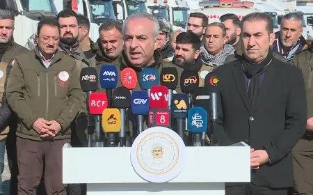 Barzani Yardım Vakfı’ndan Rojava’ya 67 Tırlık Yardım Konvoyu