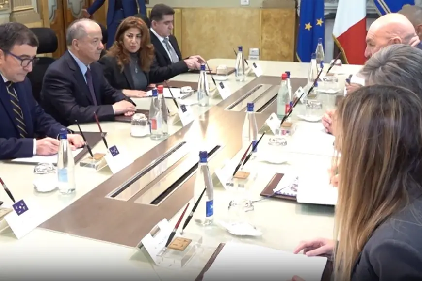 Başkan Barzani ve İtalya Savunma Bakanı toplantıda