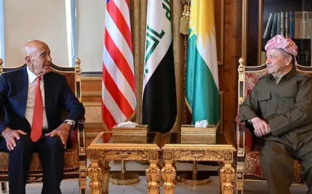 Tom Barrack û Serok Barzanî axivîn: Divê alîkarî here Kobaniyê