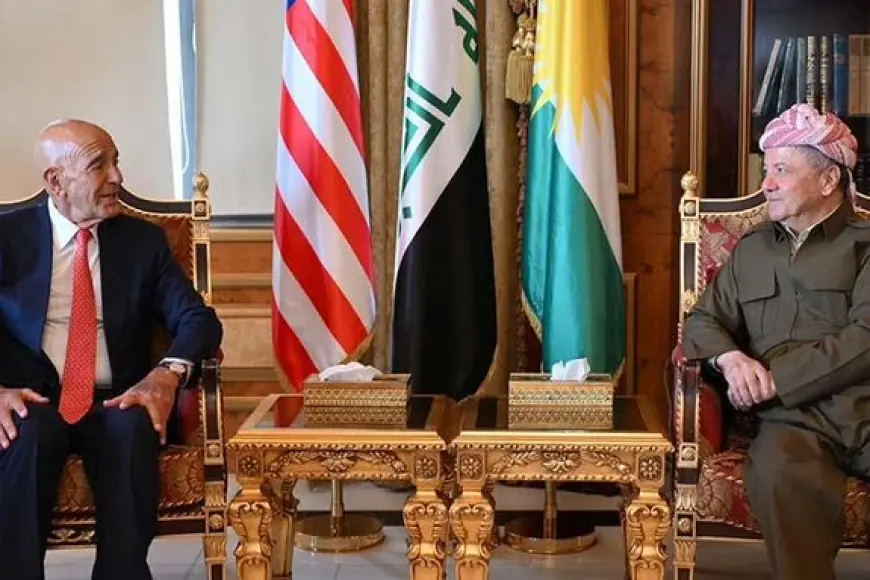 Tom Barrack û Serok Barzanî axivîn: Divê alîkarî here Kobaniyê