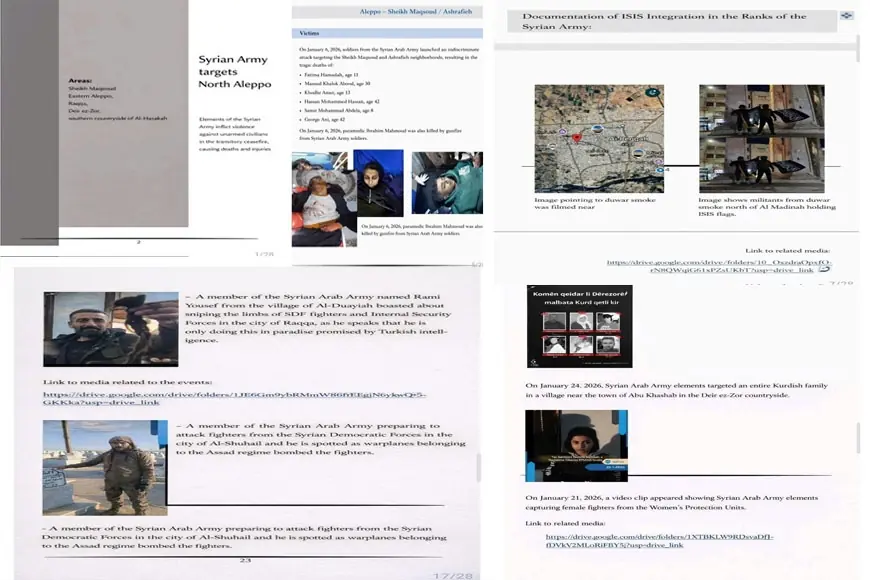Suriye ordusunun Kürt bölgelerinde sivil ihlallerine dair kapsamlı dosya hazırlandı