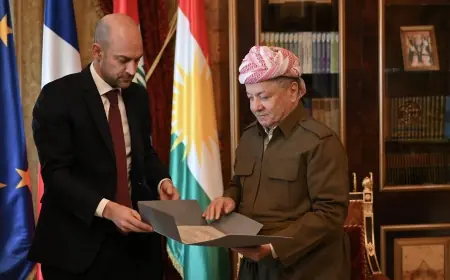 Başkan Barzani, Fransa Dışişleri Bakanı’nı kabul etti