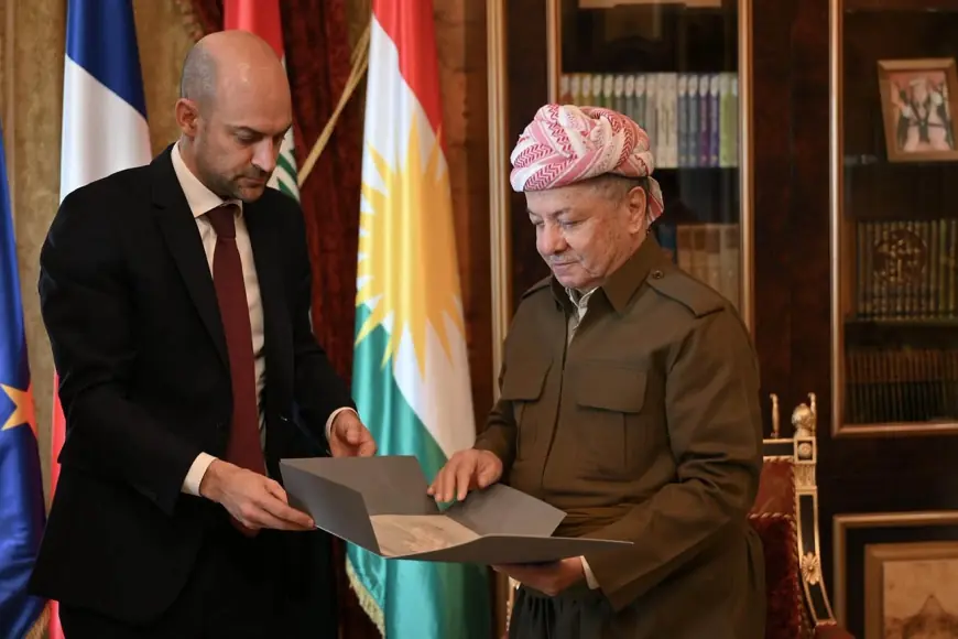 Başkan Barzani, Fransa Dışişleri Bakanı’nı kabul etti