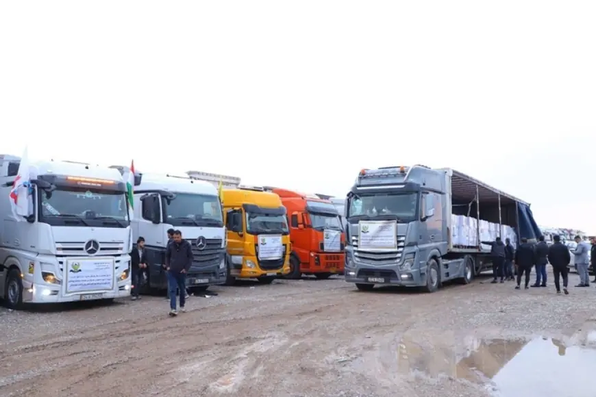 Kürdistan Bölgesi’nden Rojava’ya 27 TIR’lık gıda yardımı