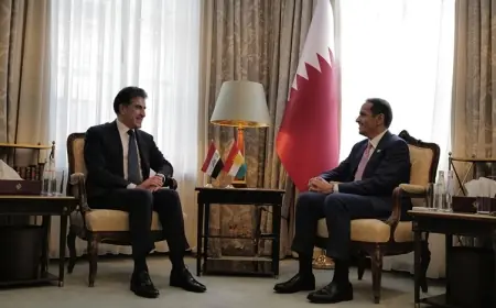 Neçirvan Barzani, Katar Başbakanı ile bir araya geldi
