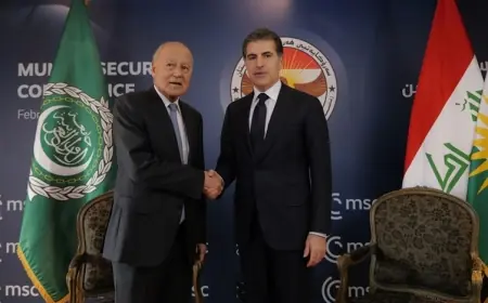 Neçirvan Barzani Münih’te Arap Birliği Genel Sekreteri ile görüştü