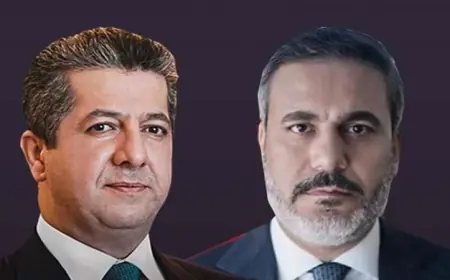 Başbakan Barzani, Türkiye Dışişleri Bakanı Fidan ile Görüştü