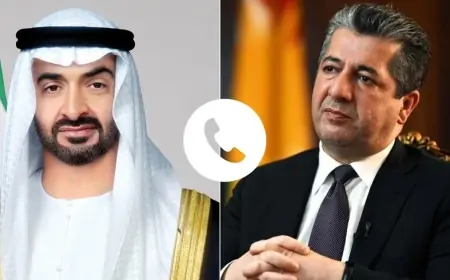 Başbakan Barzani ve BAE Başkanı, Erbil’deki Saldırıyı Görüştü