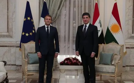 Neçirvan Barzani, Fransa Cumhurbaşkanı Macron ile görüştü