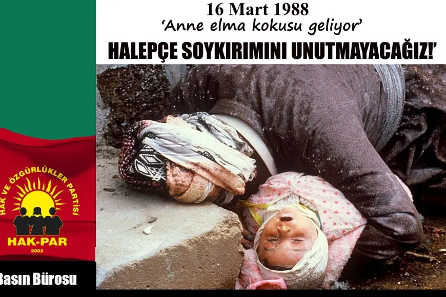 Halepçe Soykırımı HAK-PAR Genel Merkezi'nde anıldı