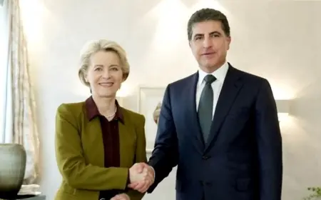 AB'den Kürdistan Bölgesi'ne Destek: Von der Leyen Neçirvan Barzani ile Görüştü