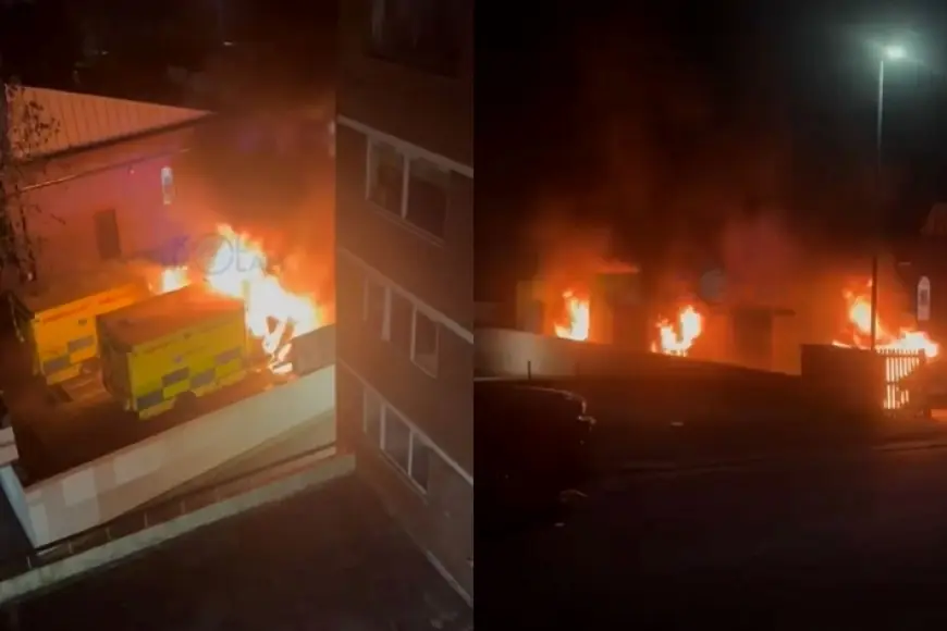 Londra'da bir mahallede patlama ve yangın