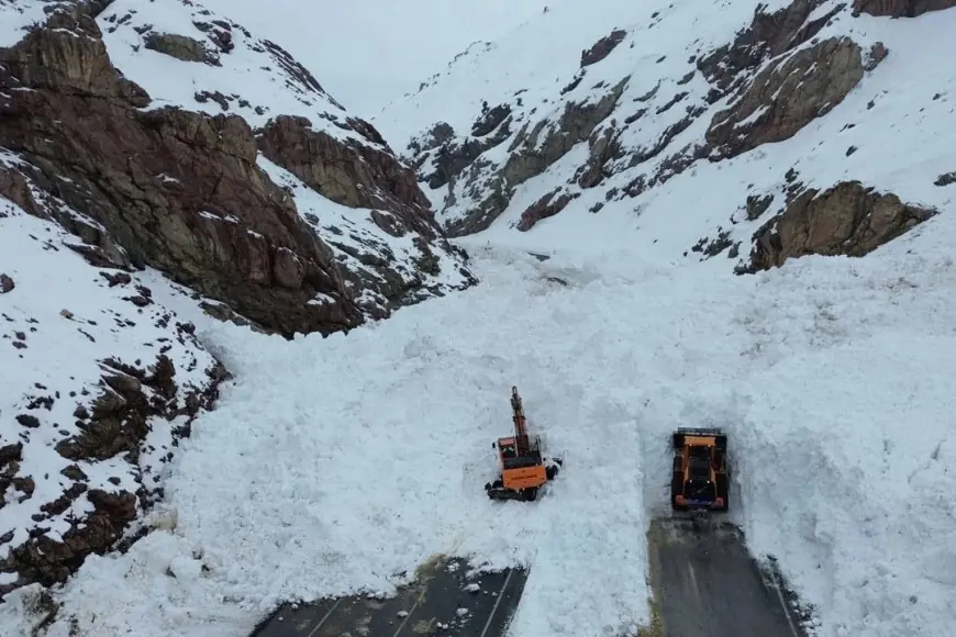 Van-Hakkari kara yoluna çığ düştü