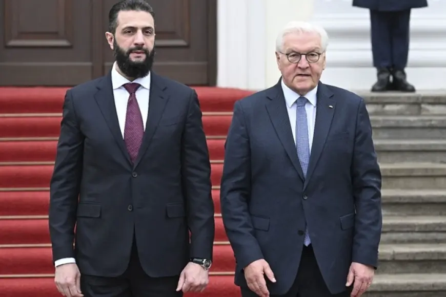 Şara, Alman Cumhurbaşkanı ile bir araya geldi