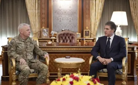 Neçirvan Barzani, Koalisyon Güçleri Komutanı General Lambert ile görüştü