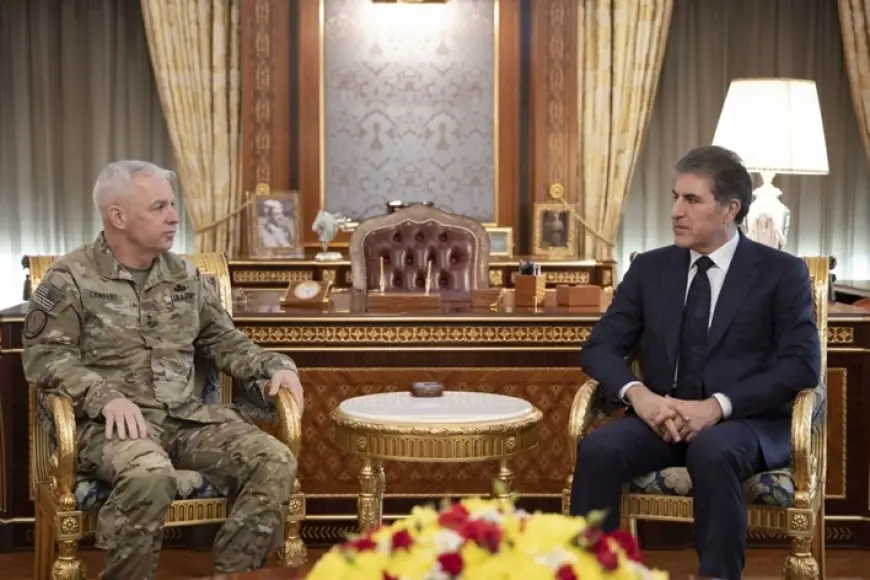 Neçirvan Barzani, Koalisyon Güçleri Komutanı General Lambert ile görüştü