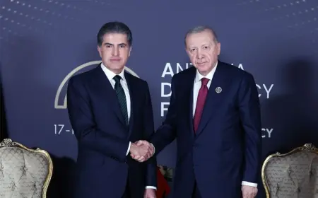 Neçirvan Barzani ile Erdoğan Antalya'da bir araya geldi