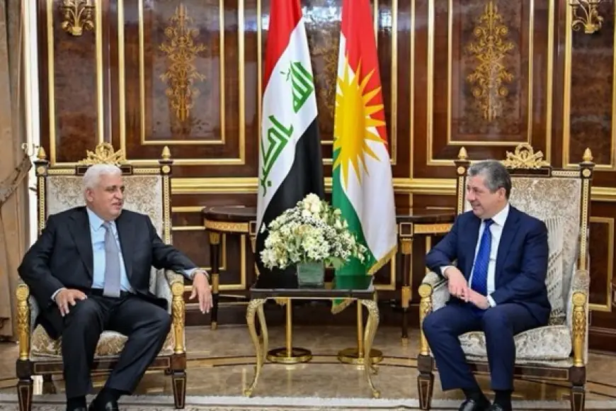 Mesrûr Barzanî û Falih Feyaz pêşhatên Iraq û deverê nîqaş kirin