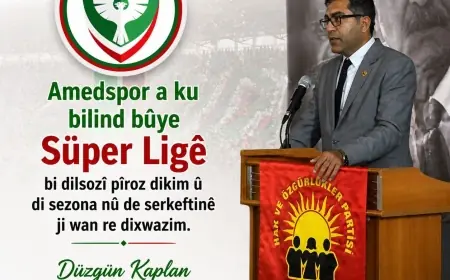 Serokê HAK-PAR'ê Düzgün Kaplan Amedspor'ê pîroz kir