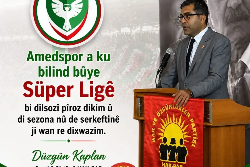 Serokê HAK-PAR'ê Düzgün Kaplan Amedspor'ê pîroz kir