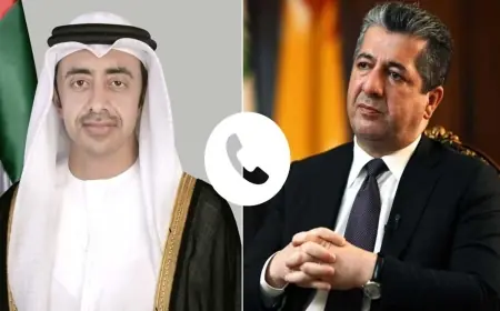 Mesrûr Barzanî û Wezîrê Derve yê Îmaratê rewşa navçeyê û pêwendiyên dualî gotûbêj kirin