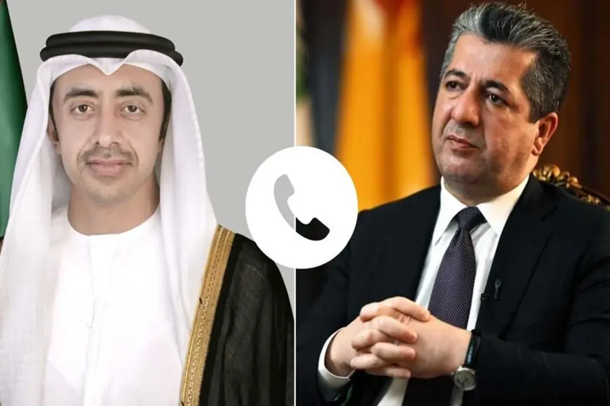 Mesrûr Barzanî û Wezîrê Derve yê Îmaratê rewşa navçeyê û pêwendiyên dualî gotûbêj kirin