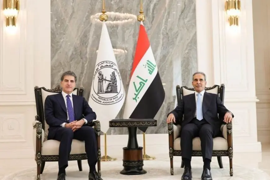 Neçirvan Barzani, Irak Yüksek Yargı Konseyi Başkanı Faik Zeydan ile görüştü