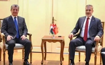 Başbakan Barzani ile Türkiye Dışişleri Bakanı Fidan görüştü