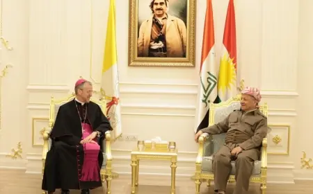 Başkan Barzani, Vatikan’ın yeni Irak Büyükelçisini kabul etti