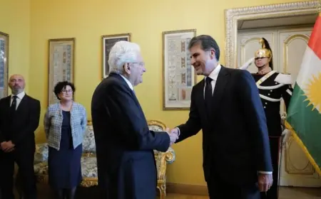 Neçirvan Barzani, İtalya Cumhurbaşkanı Mattarella ile bir araya geldi