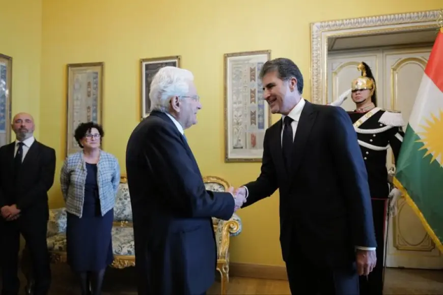 Neçirvan Barzani, İtalya Cumhurbaşkanı Mattarella ile bir araya geldi