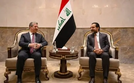 Başbakan Barzani ile Muhammed Halbusi Bağdat'ta bir araya geldi