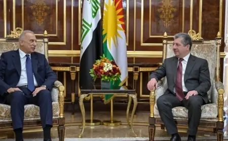 Mesrur Barzani eski Irak Başbakanı Mustafa Kazımi'yi kabul etti