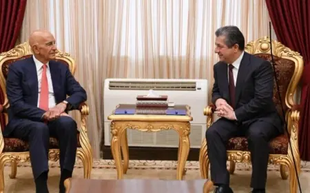 Mesrûr Barzanî pîrozbahiyê li Tom Barrack dike